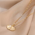 thumbnail image 4 of Collar de oro de mujer, colgante de perlas de Concha en forma de abanico, 4 of 4