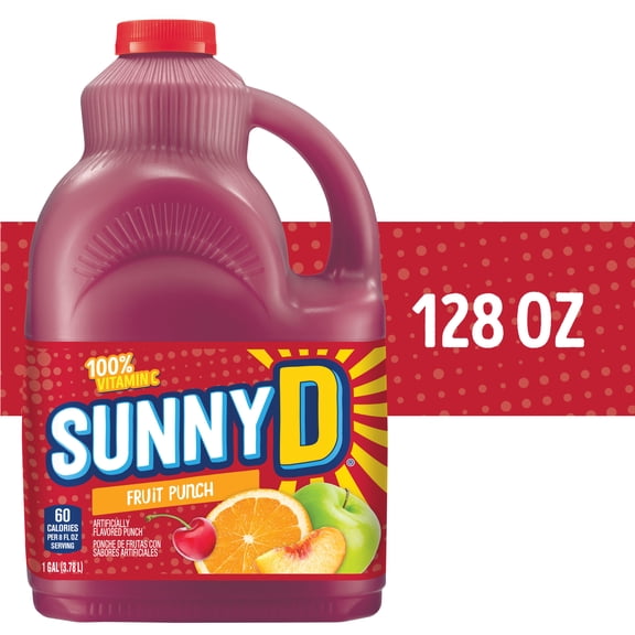 SUNNYD Fruit Punch Juice Drink, 1 Gallon Bottle