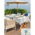 thumbnail image 5 of Outdoor Tablecloth with Umbrella Hole for Patio/Picnic/Party/Camping, Teal Coastal Tree Waterproof Table Cloth Rectangle Table Cover Washable, Seaside Palm Tree Tropical Botanical (52"x 70"), 5 of 9