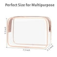 thumbnail image 4 of PACKISM Clear Toiletry Bag, 3 Pack TSA Approved Toiletry Bag Quart Size Bag, Travel Makeup Cosmetic Bag for Women Men, Carry on Airport Airline Compliant Bag, White (for age 12 or above), 4 of 10