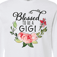 thumbnail image 4 of Inktastic Blessed to Be a Gigi with Pink Flowers Long Sleeve T-Shirt, 4 of 5