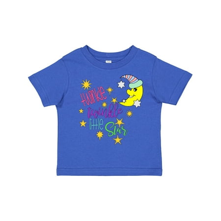 

Inktastic Twinkle Twinkle Little Star with Yellow Moon in Night Cap Gift Toddler Boy or Toddler Girl T-Shirt