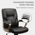 thumbnail image 4 of CLATINA Ergonomic Executive Office Chair with Soft Padded Armrest, PU Leather High Back Computer Chair with Lumbar Support for Home Office Black, 4 of 8