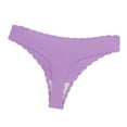 thumbnail image 2 of Seamless Underwear for Women No Show Wave Low Hipster Invisibles Cheeky Underwear Sexy Bikini Panties Light Purple XL, 2 of 3