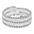thumbnail image 2 of 2028 Jewelry Clear Crystal Rich Cut Coil Bracelet, 2 of 3