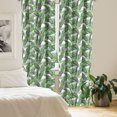 thumbnail image 2 of Ambesonne Boho Curtains, Banana Leaves Design, Pair of 28"x95", Pale Grey Hunter Green, 2 of 5