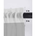 thumbnail image 6 of Black Grey Ombre Curtains 72 Inch Length,Sheer Curtains for Bedroom Living Room Window Modern Abstract Art Farmhouse Striped Rod Pocket Drapes Kitchen Curtains Small Half Window 52"x72" 2 Panels, 6 of 6