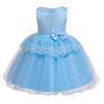 thumbnail image 4 of URMAGIC 0-8T Baby Girls Dress Formal Gowns Pageant Birthday Lace Wedding Dress Toddler Kid, 4 of 9