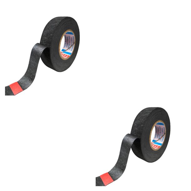 Scienceny Nueva cinta adhesiva de tela Coroplast tipo Tesa para arnés de cables ancho de telar de cableado 9/15/19/25/32MM longitud 15/25M cinta Negro 15mmx15m 2piezas Scienceny CBP130321