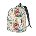 thumbnail image 2 of Balery Bird Butterfly Rose Vintage Canvas Backpack for Men and Women - Large Capacity, Durable Travel Laptop Bag for School, Work, Hiking, and Outdoor Activities, 2 of 7