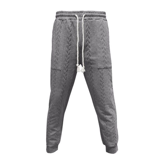YDLCAFD Mens Pants Casual Relaxed Fit Stretch 2024 Autumn And Winter Men'S Casual And Comfortable Solid Color Jacquard Drawstring Straight Leg Leg Leg Pants