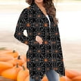 thumbnail image 4 of Blusa de manga larga para mujer, informal, con estampado de Halloween, estilo cárdigan Fridja hkj2678, 4 of 6