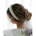 thumbnail image 3 of LinYooLi Women's Pearl Bridal Headband with Rhinestones - Elegant Hair Hoop and Hairbands Accessories for Wedding and Brides, 3 of 7