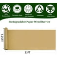 thumbnail image 2 of Paper Weed Barrier,Bexikou 1.25 x 33 Ft Garden Kraft Paper Landscape Fabric for Weed Control, Landscape Cardboard Roll for Gardening, Lawns & Weed Control, 2 of 7
