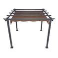 thumbnail image 3 of Coolaroo 454593 Aurora Pergola Design Gazebo avec des Nuances de Canopée Rétractables & 44; Moka, 3 of 5