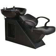 BarberPub Ceramic Bowl Shampoo Chair Backwash Sink Chair for Salon Beauty Spa Unit Station 9020