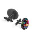 thumbnail image 2 of Graffiti Sophisticated Style: Men's Stainless Steel Cufflinks for Dress Shirts, Weddings, and Formal Events, 2 of 6