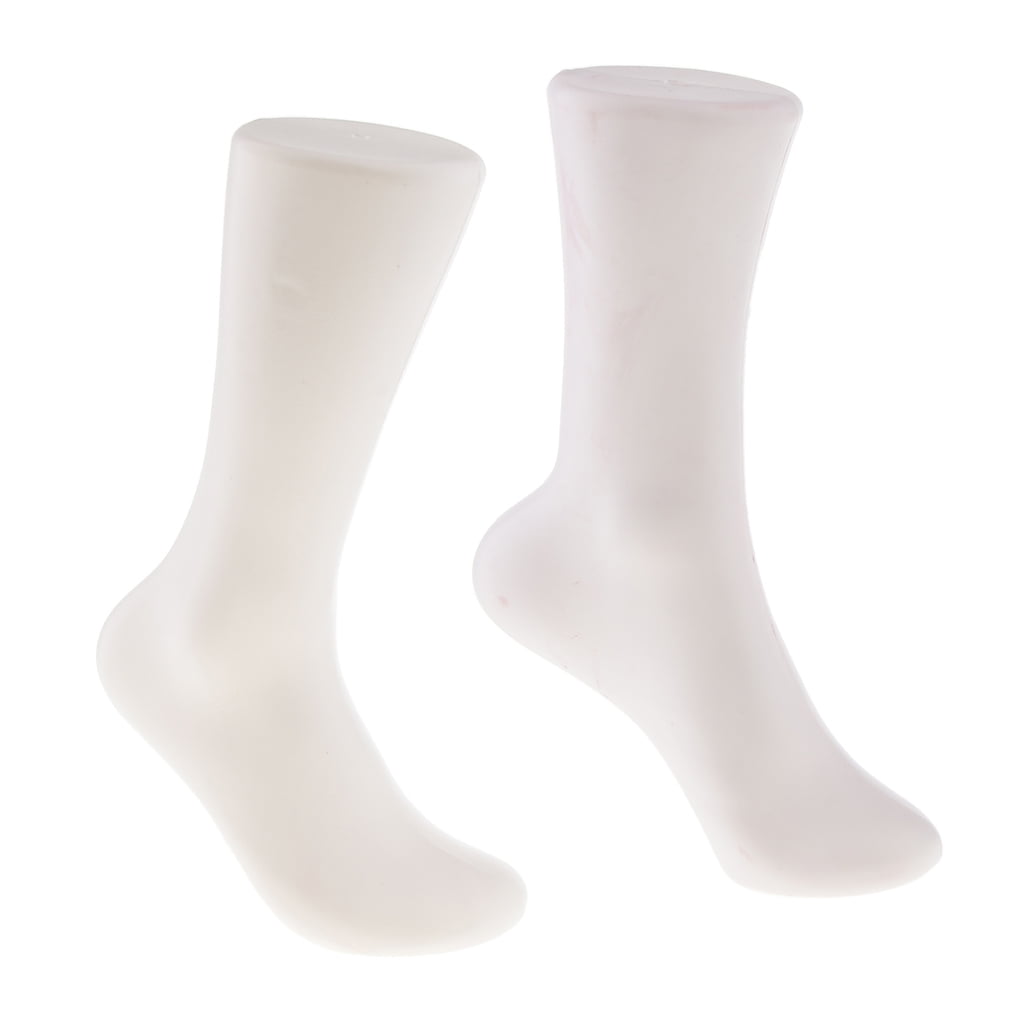 2pcs Foot Display Shoes Socks Plastic Mannequin Model for Shop Display Stand 