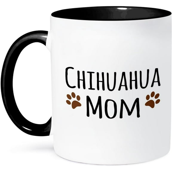 Chihuahua Dog Mom Mug, 11 oz, Black,Printed contracted coffee cup mugs, fun mugs coffee cup milk cup gift
