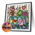 thumbnail image 2 of Pintura de diamante 5D Florero de amor Imagen de taladro redondo completo Likrtyny Arte deco, 2 of 9