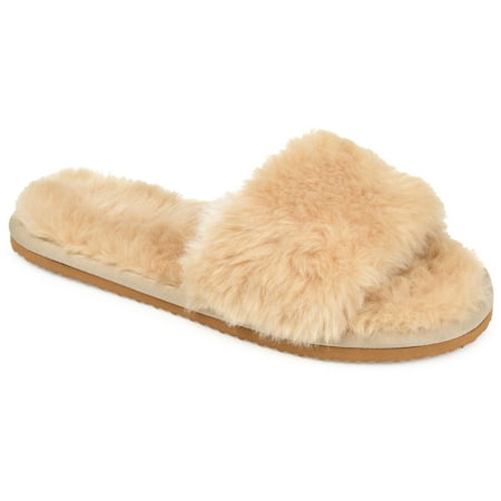 

Journee Collection Womens Dawn Comfort Insole Slip On Slide Open Toe Slippers