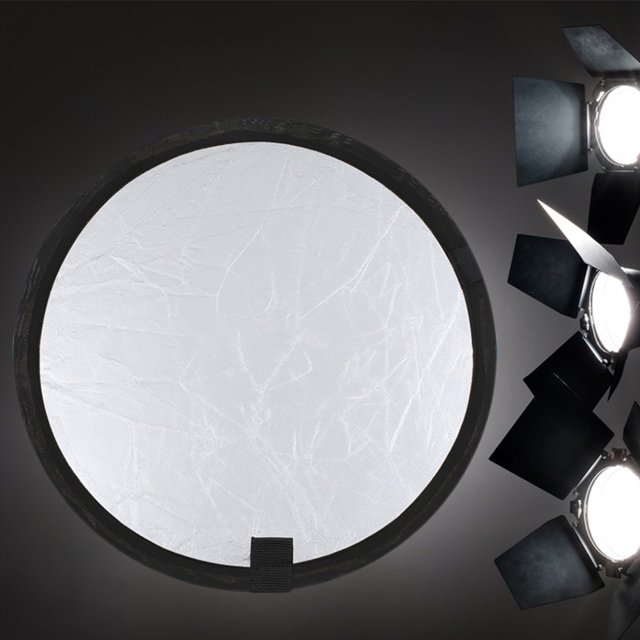 Reflector De Plata Dorada Reflector de plata dorada 2 en 1, tablero de luz de relleno redondo de 30CM, accesorio de estudio fotográfico Tmvgtek Para estrenar