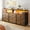 Rustic Brown, variant on EnHomee Black Dressers TV Stand for 65"TV LED Dresser for Bedroom with 9 Fabric Drawers & Power Outlet, 55.12"Lx11.81"Wx35.43"H