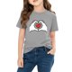 thumbnail image 3 of Blusas y camisas de manga corta con cuello redondo para niños y niñas, camisetas gráficas de manga corta, blusas con estampados bonitos para la temporada escolar., 3 of 8