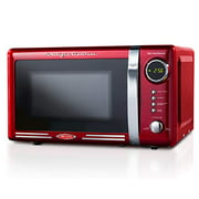 Nostalgia RMO770RED Retro 0.7 Cubic Foot Microwave Oven, Cu.Ft Red