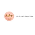 thumbnail image 2 of Wrapables 1.5" / 2" Thank You Stickers Roll, Sealing Stickers and Labels for Boxes, Envelopes, Bags, Small Businesses, Weddings, Parties (500pcs), Pink & Gold, 2 of 5