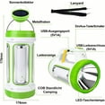 thumbnail image 2 of Lámpara LED para acampar, lámpara LED solar para acampar con cargador USB, linternas portátiles ultrabrillantes para acampar, lámpara para carpa, luz para acampar, luz para acampar al aire libre,, 2 of 5