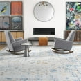 thumbnail image 2 of Walker Pillow Back Fabric Indoor Nursery Rocking Chair in Light Gray (Set of 2), 2 of 6