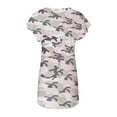 thumbnail image 5 of Mujer suelta casual manga corta cuello redondo estampado casual blusa camiseta túnica tops Fridja  ghk5562, 5 of 5