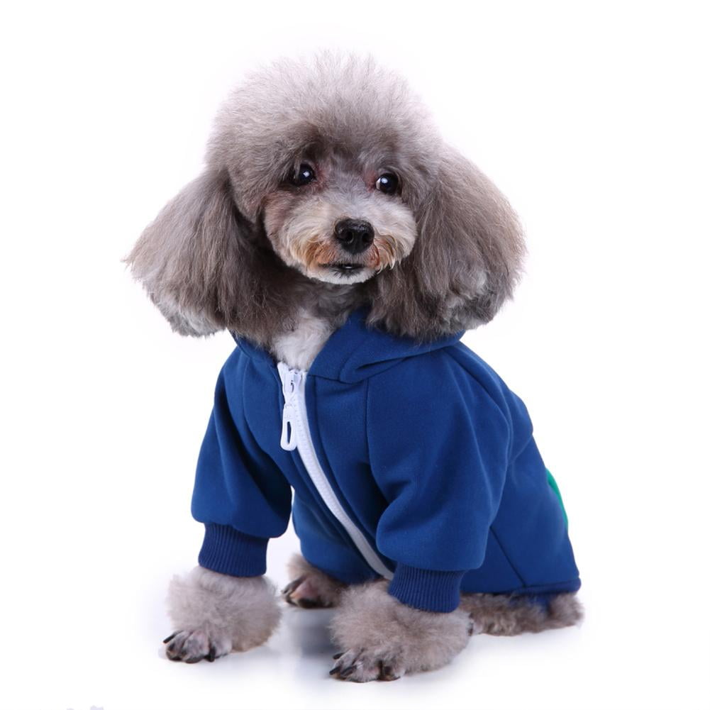 LYUMO Zip Up Pet Hoodie Dog Warm Hooded Clothes Puppy Outfit Casual