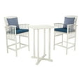 thumbnail image 5 of SAFAVIEH Outdoor Collection Pate 3-Piece Bar Table Bistro Set White/Navy/ Navy, 5 of 7