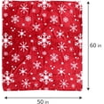 thumbnail image 4 of Christmas Throw Blanket for Stylish Warm Winter Cabin Throw - Red Snowflake Christmas Fleece Blanket Premium Microfiber, Silky Soft, Plush, Warm & Lightweight for Couch, Sofa, Bed, " Red, 4 of 7