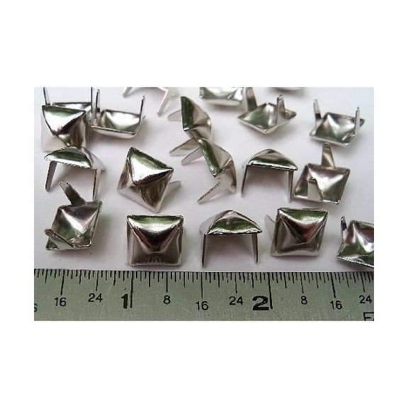 Nailheads Spots Studs 2 Prong 3/8" Square; Steel with Antique Nickel Finish; 100 Pcs