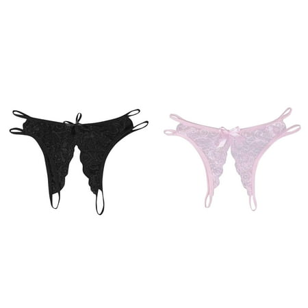 2-Pack Womens Underwear Seamless Bikini Lace Underwear Half Back Covering Panties Lace Thong Panties Lane Dress 18 20 Thongs for Women plus Size Lane Swim 16 Womens Panties Lot Small Breathable P