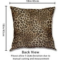 thumbnail image 4 of Brown Leopard Throw Pillow Cover - 2 Pcs Cheetah Pillow Case 18x18 inch Cotton Soft Animal Print Pillows Covers Decorative Cushion Cover for Home Couch Bed Sofa Double Side Printed, 4 of 6