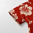 thumbnail image 4 of ATOGUTA Boys Uniform Shirts Short Sleeve Button Down Hawaiian Shirt Casual Floral Tropical Beach Shirts Red, 2-15 Years, 4 of 5