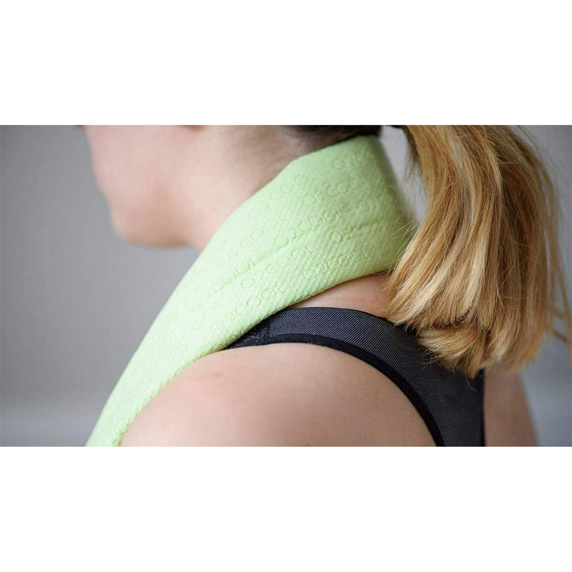 O2 Cool Arcticloth Reusable Sport Cooling Towel 13 x 33 Inch Green Gym Yoga Workout