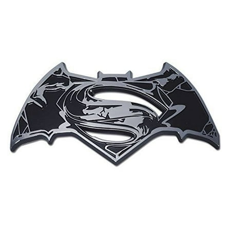 Many Auto Accessories - Superman/ Batman (Distressed) Chrome Auto Emblem