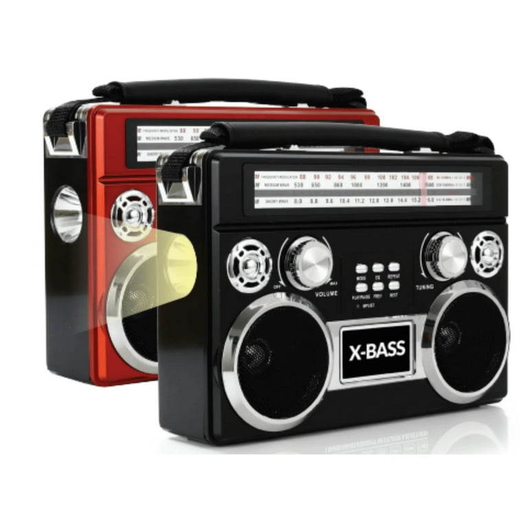 Supersonic Portable 3-Band Radio with Bluetooth, Flashlight