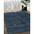 thumbnail image 2 of Ahgly Company Indoor Round Contemporary Blue Jay Blue Area Rugs, 5' Round, 2 of 6