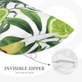 thumbnail image 5 of Balery Watercolor Green Tropical Pillow Covers,Bed Pilowcases,Reversible Plush Throw Pillow Covers End Pillow Encasement,Pillow Case - 14"X20", 5 of 9