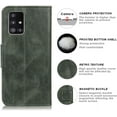 thumbnail image 2 of Galaxy A71 5G Case, Retro Wallet Folio Flip Leather Magnetic Buckle Slim Back Cover Built-in Card Holder Slot and Stand for Samsung Galaxy A71 5G (Green), 2 of 14