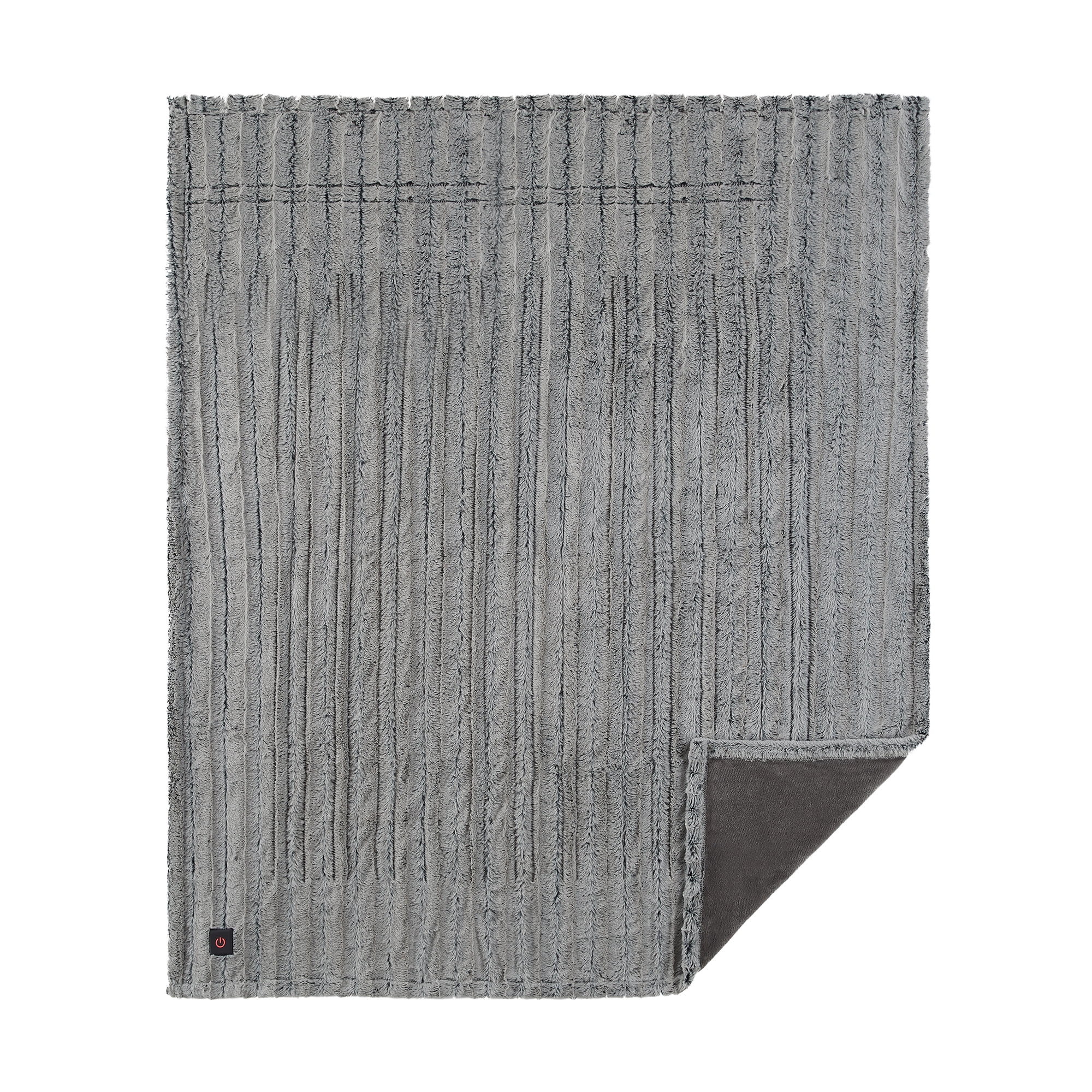 Brookstone Faux Heated Throw - Grey - Walmart.com