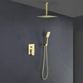 thumbnail image 2 of Kibi Cube Pressure Balanced Ceiling Mounted 2-Function Shower System with Rough In Valve, 2 of 3