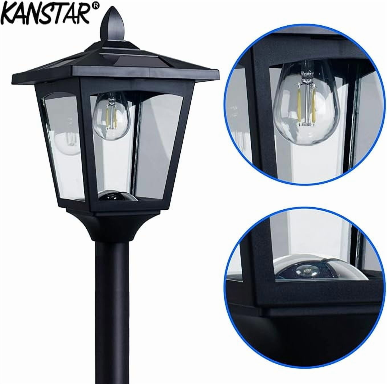 67" Vintage Solar Lamp Post Light, Waterproof Outdoor LED with Adjustable Height, Auto On/Off for Garden, Patio, Lawn – Solar Powered Yard Decor