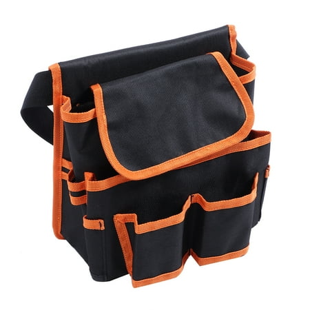 

Multiple Tool Bag Electrician Tool Pouch Waist Bag Garden Work For Men Electrician Tool Accessories Black + Orange